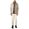 ELVINE man jacket in undyed Wool with beige chevron pattern art 330335 RHETT