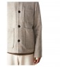 ELVINE man jacket in undyed Wool with beige chevron pattern art 330335 RHETT