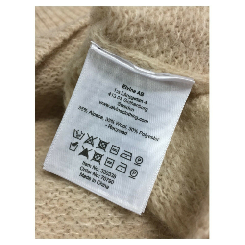 ELVINE maglia uomo girocollo art 330401 KRUZE 35% alpaca 35% lana 30% poliestere riciclato