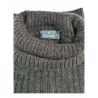 FERRANTE Brown turtleneck sweater with English rib 46U28802 MADE IN ITALY