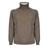 FERRANTE Men's sweater with high collar melange wool art. 46R24801 MADE IN ITALY