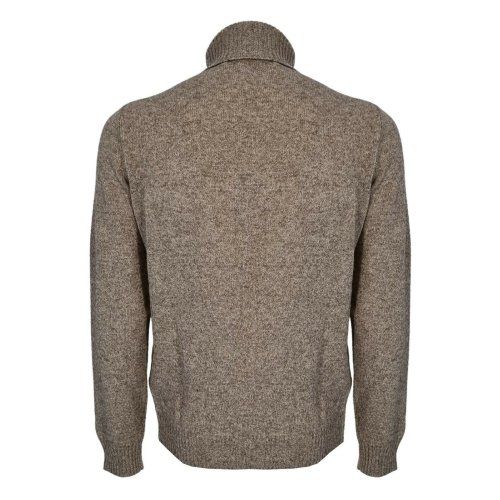 FERRANTE Men's sweater with high collar melange wool art. 46R24801 MADE IN ITALY