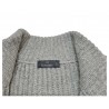 FERRANTE Maglia uomo con zip baby alpaca grigio perla art 46U36004 MADE IN ITALY