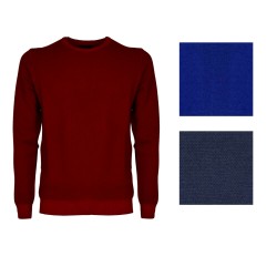 FERRANTE men's honeycomb crewneck sweater 46R22108 Merino wool MADE IN ITALY