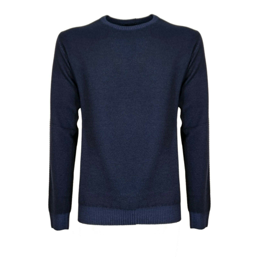 FERRANTE men's honeycomb crewneck sweater 46R22108 Merino wool MADE IN ITALY