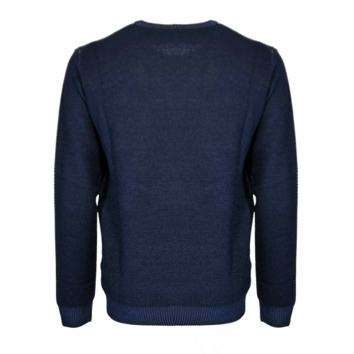 FERRANTE men's honeycomb crewneck sweater 46R22108 Merino wool MADE IN ITALY
