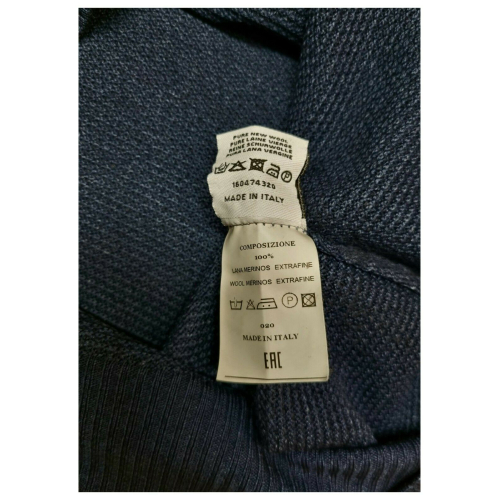 FERRANTE maglia uomo girocollo nido d'ape 46R22108 lana Merino  MADE IN ITALY