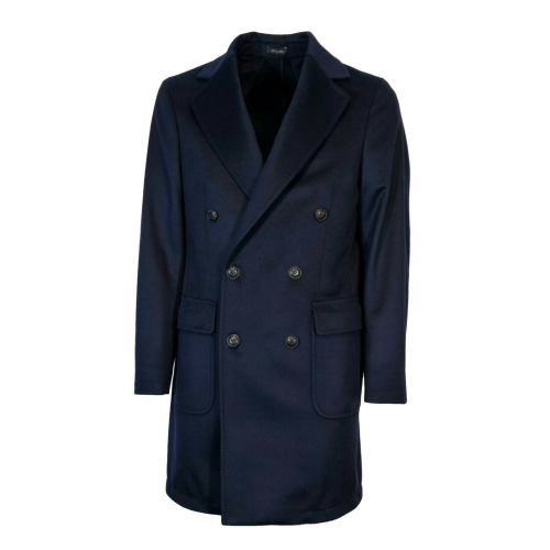 NATU' BLUE double-breasted MAN coat 100% cashmere 211203NA2100 MADE IN ITALY