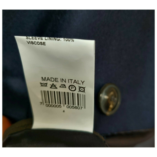 NATU' BLUE double-breasted MAN coat 100% cashmere 211203NA2100 MADE IN ITALY