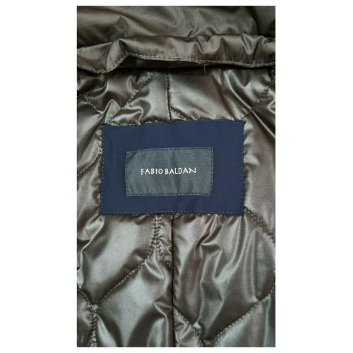 FABIO BALDAN Coat with detachable bib art. 211407NA50 blue MADE IN ITALY