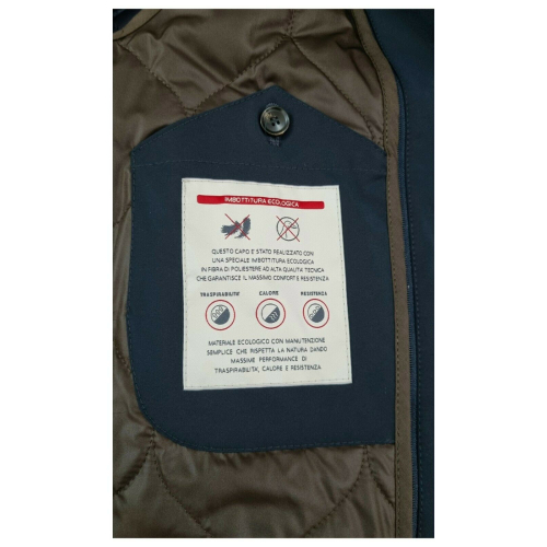 FABIO BALDAN Car coat with detachable padding art. 211409NA30 MADE IN ITALY