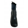 17.25 low boot woman blue side zip bi-material leather / suede art JE05 100% leather MADE IN ITALY