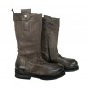 17.25 women's boot with side zip charcoal art IBA25 100% leather MADE IN ITALY