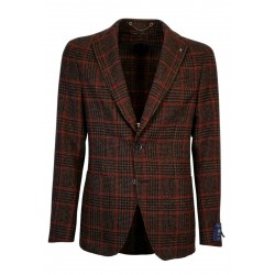 CAESAR Multicolour unlined man jacket Art. 677138 var 36 100% Shetland wool Abraham Moon fabric MADE IN ENGLAND