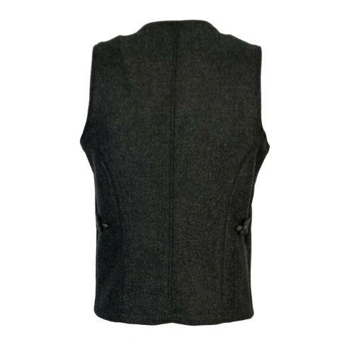 CAESAR Dark green slim fit vest 100% shetland wool Abraham Moon ART. 670016 MADE IN ENGLAND