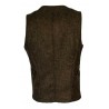 CAESAR Brown herringbone slim fit vest 100% shetland wool Abraham Moon ART. 677002 MADE IN ENGLAND