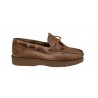 ICON LAB boat moccasin man cognac art. 2015 ultralight bottom greased leather MADE IN ITALY