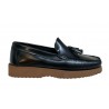 ICON LAB Black man shoe art 2100 brushed leather MADE IN ITALY