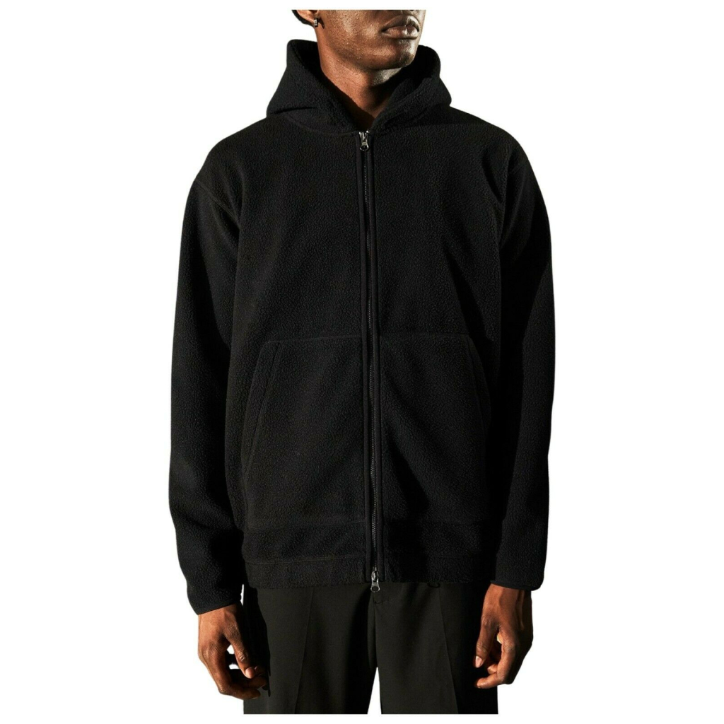 ELVINE recycled fleece man sweatshirt with front pockets art NOX 100% polyester of which 80% recycled