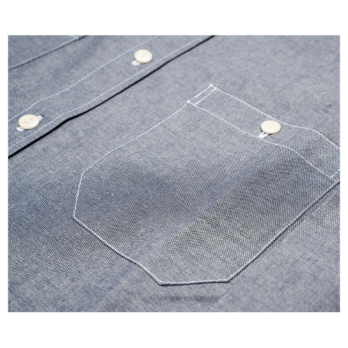 THE QUARTERMASTER USN Chambray Shirt man 100% cotton MADE IN ITALY
