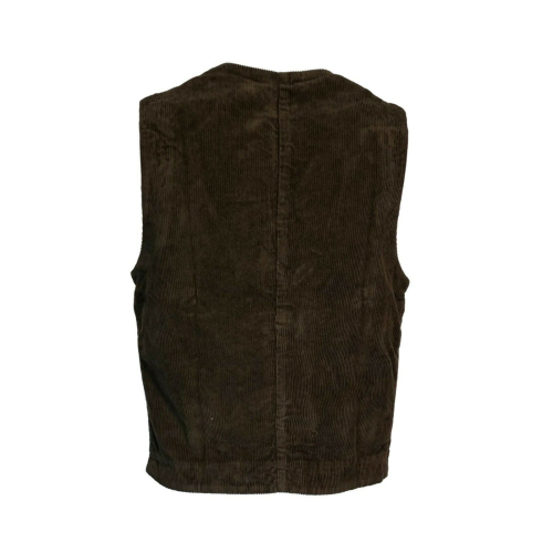 THE QUARTERMASTER Gilet uomo moro art. 31SS-V anni 50' velluto a coste MADE IN ITALY