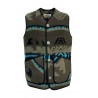 FRONT STREET 8 Peruvian man gilet metal buttons applied pockets art FW51 MADE IN ITALY