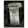 LIVIANA CONTI melange ribbed woman sweater black / gray / white high neck art L1WC27 MADE IN ITALY