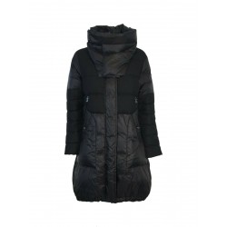JOTT woman down jacket black long flared ovetto art 5918 MIRA 100% polyester