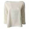 EMPATHIE woman flared boat neck t-shirt mod 2100301 100% cotton MADE IN ITALY