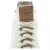 PANTOFOLA D'ORO WHITE man shoe mod. League low art. LLG6WU in calfskin and suede MADE IN ITALY