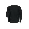 GAIA MARTINO black v-neck wool woman sweater art GM11 MADE IN ITALY