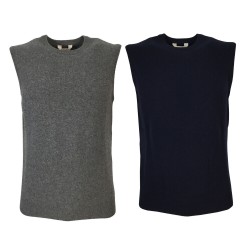 RE_BRANDED man crewneck gilet art U1WA04 85% recycled cashmere 15% other fibers MADE IN ITALY