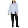 PERSONA by Marina Rinaldi pantalone donna blu gessato bianco art 13.1134101 REGOLA