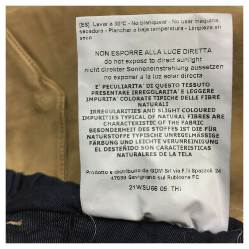 WHITE SAND pantalone uomo cotone invernale art SU66 05 GREG MADE IN ITALY