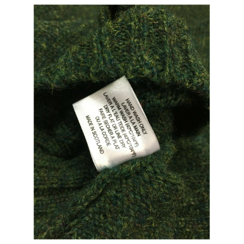 HAWICO Maglia uomo girocollo BURNSIDE  N 100% lana shetland melange MADE IN SCOTLAND new