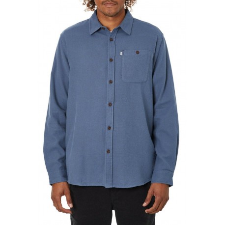 KATIN camicia uomo flanella blu delavè art TWILLER FLANNEL 100% cotone