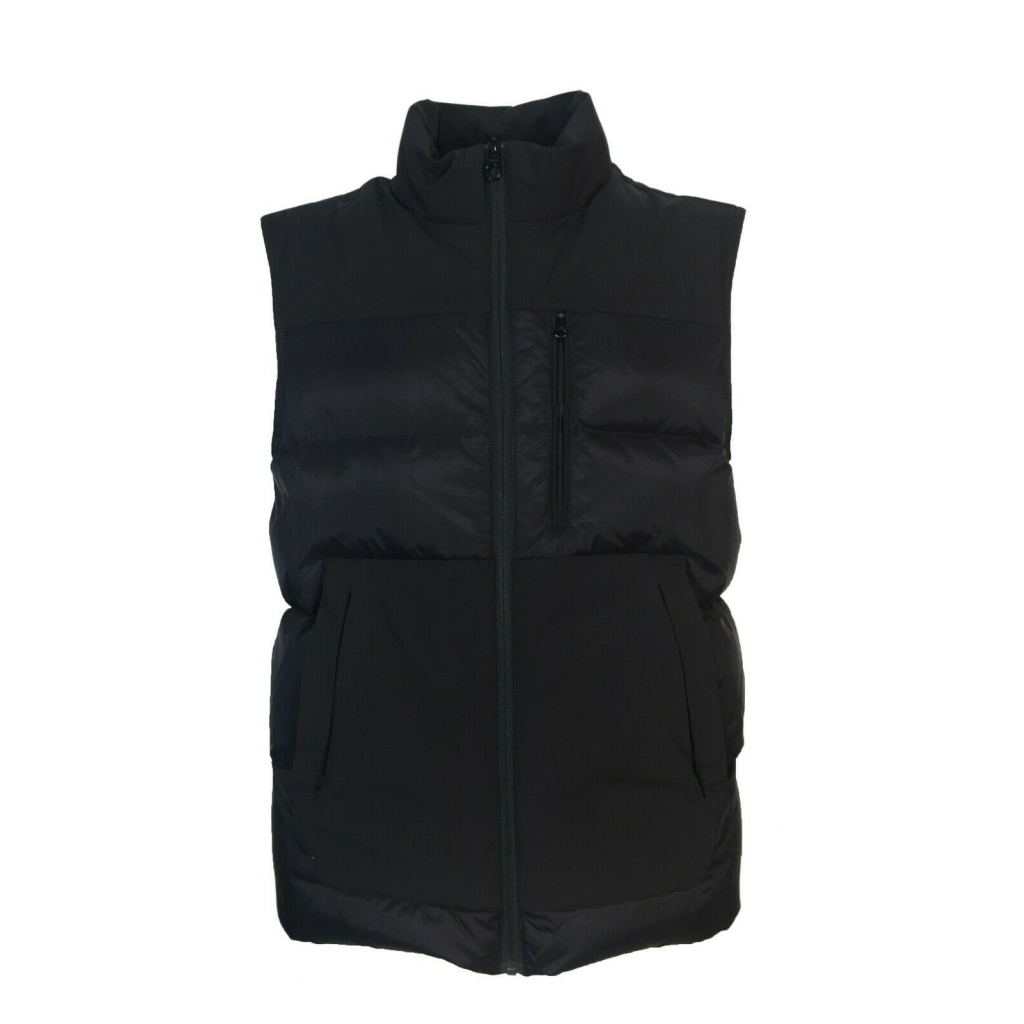 NORWAY gilet uomo nero bimateriale art 15130 MARK 100% poliestere