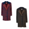 ALDO MARTINS short wool coat with check pattern art 8129 KANDA MADE IN SPAIN