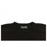 HAWICO Maglia uomo girocollo BURNSIDE  SHETLAND BLACK 100% lana shetland melange MADE IN SCOTLAND