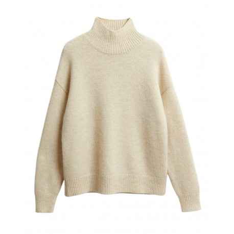 ELVINE man sweater ecru turtleneck art 330338 CASSIAN 35% alpaca 35% wool 30% recycled polyester