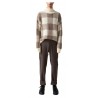 ELVINE man turtleneck sweater ecru / beige squares art 330409 CASSIAN CHECK 35% alpaca 35% wool 30% recycled polyester