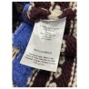LA FEE MARABOUTEE maglia donna girocollo écru inserti azzurro/bordeaux art FB-PU-CHABADA MADE IN ITALY