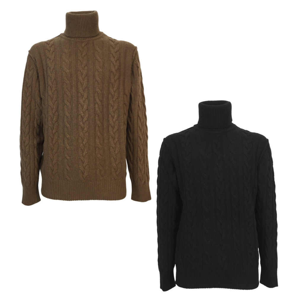 RE_BRANDED man braids sweater art U1WC03 85% recycled cashmere 15% other fibers MADE IN ITALY