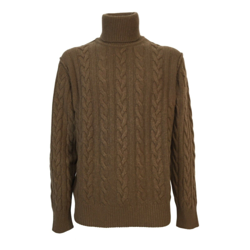 RE_BRANDED maglia uomo trecce art U1WC03 85% cashmere riciclato 15% altre fibre MADE IN ITALY