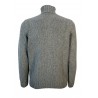 H953 Midnight blue open zip sweater with pockets mod. TOKIO HS3054 MADE IN ITALY