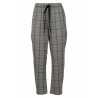 SEMICOUTURE women's gray / camel square patterned trousers Y1WI52 BUDDY MADE IN ITALY