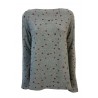 NEIRAMI woman sweater with flared boat neckline small polka dots art B11PS-N / W1 MADE IN ITALY