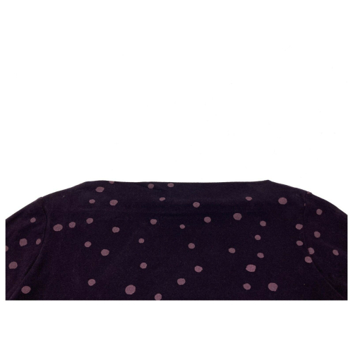 NEIRAMI woman sweater with flared boat neckline small polka dots art B11PS-N / W1 MADE IN ITALY