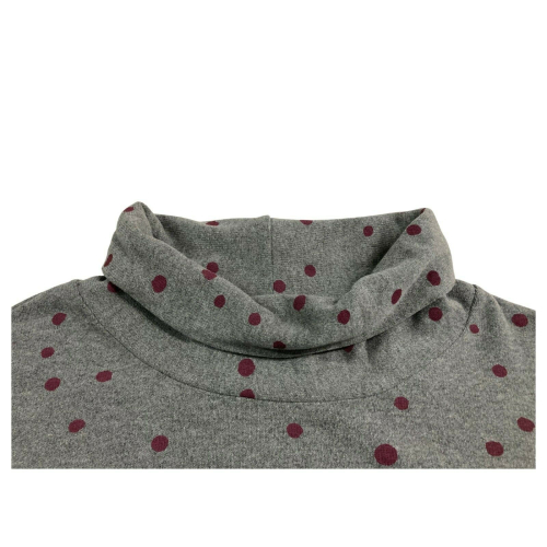 NEIRAMI woman sweater with high collar small polka dots art B127PS-N / W1 MADE IN ITALY