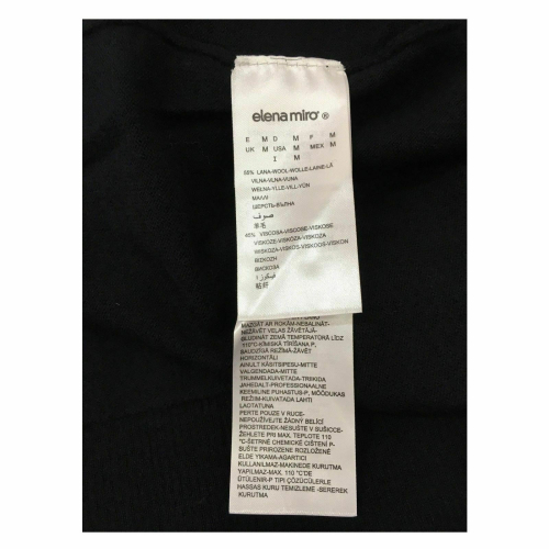 ELENA MIRÒ women's turtleneck sweater black 54% viscose 24% wool 22% polyamide